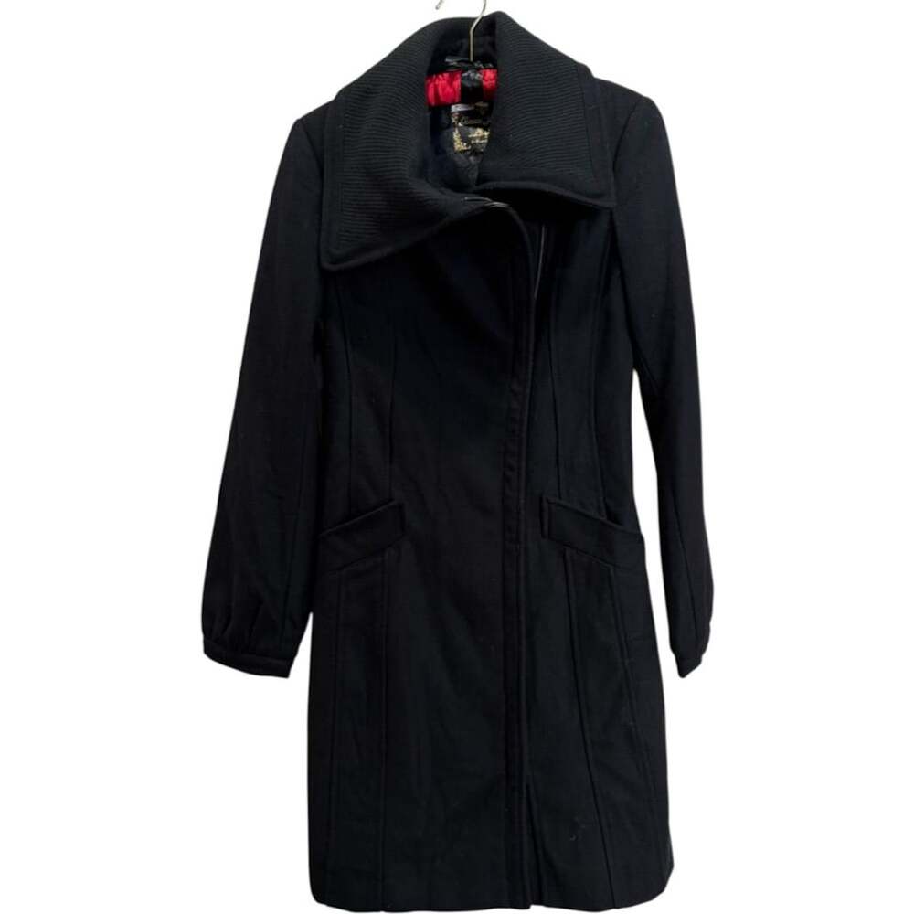 Guess Jeans Wool Blend Coat Size XS Black
